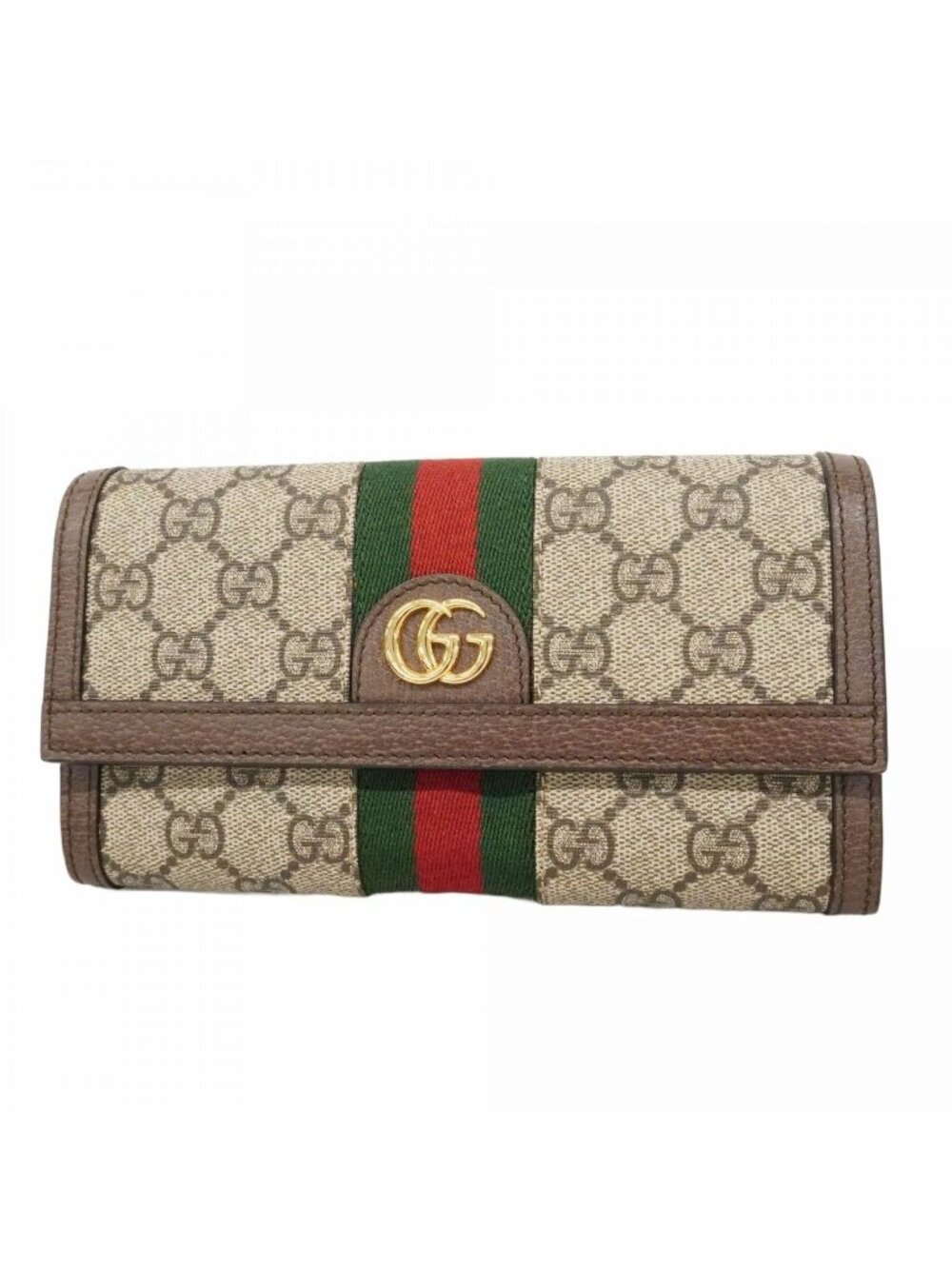 Gucci Wallet Ophidia Beige Brown Gold